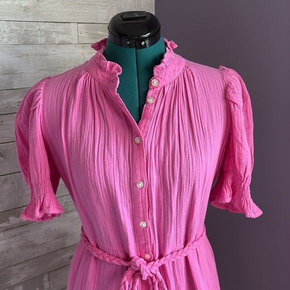 NWT GAP 100% Cotton Puff Sleeve Ruffled Dress - Picture 5 of 10